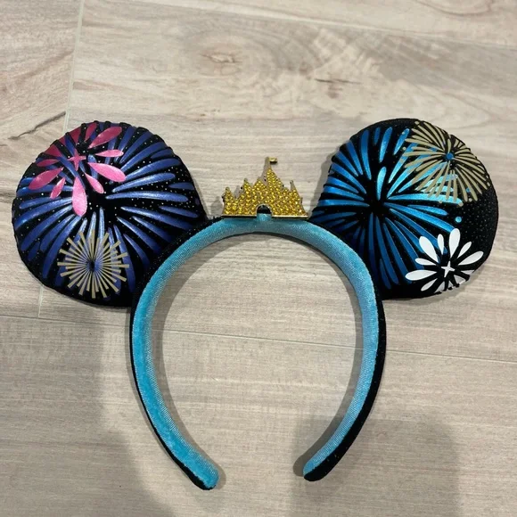 Disney Parks Mickey Main Attraction Ear Headband Cinderella Castle Fireworks - Picture 2 of 14